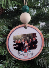 Load image into Gallery viewer, Tan Polka Dot // Personalized Photo Ornament