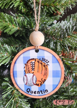 Load image into Gallery viewer, Baseball // Personalized Kids Ornament