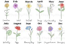 Load image into Gallery viewer, Birth Flower // Personalized Kitchen Towel