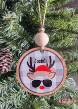 Load image into Gallery viewer, Boy Reindeer // Personalized Kids Ornament