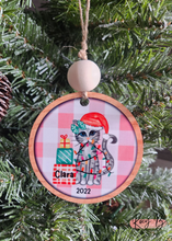 Load image into Gallery viewer, Pink Cat // Personalized Kids Ornament