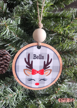 Load image into Gallery viewer, Girl Reindeer // Personalized Kids Ornament