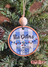 Load image into Gallery viewer, Christmas Lights with family name // Personalized Ornament