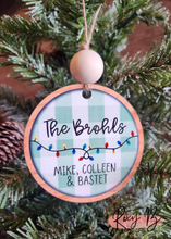 Load image into Gallery viewer, Christmas Lights with family name // Personalized Ornament