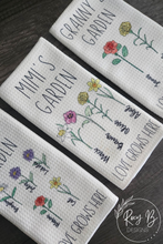Load image into Gallery viewer, Birth Flower // Personalized Kitchen Towel