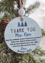 Load image into Gallery viewer, Thank you Teacher // Personalized Ornament
