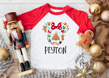 Load image into Gallery viewer, Disney Christmas Baseball Tee // Personalized with Name
